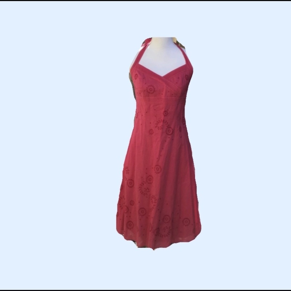Ann Taylor Embroidered Halter Dress *Like New*